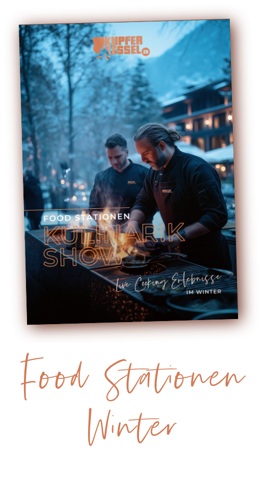 Kupferkessel Food Stationen Winter